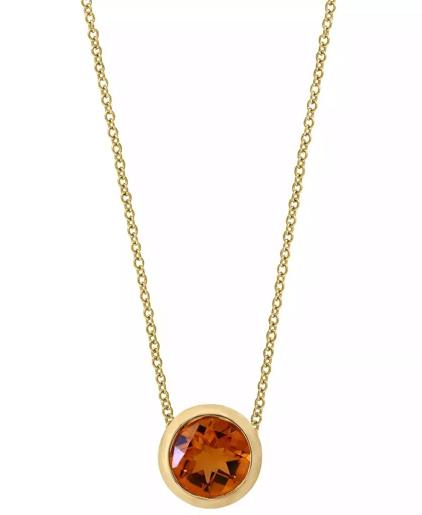 商品Effy|EFFY® Round Gemstone 18" Pendant Necklace in 14K Gold Plated Silver,价格¥1283,第5张图片详细描述