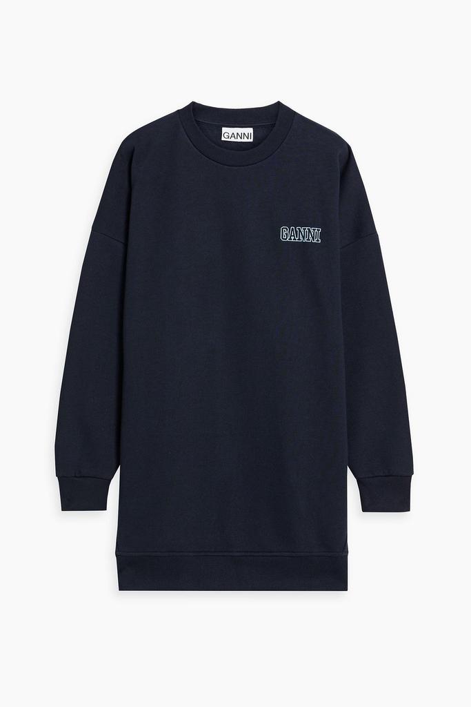 商品Ganni|Embroidered cotton-blend fleece sweatshirt,价格¥595,第5张图片详细描述