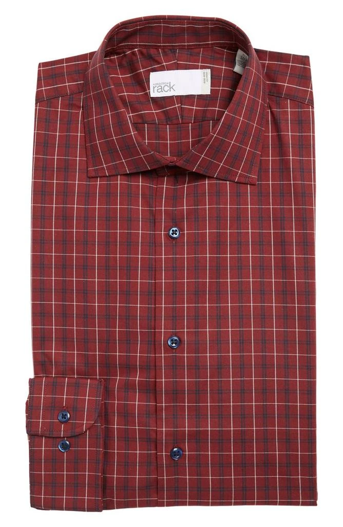 商品Nordstrom|Plaid Trim Fit Non-Iron Cotton Button-Up Shirt,价格¥264,第1张图片