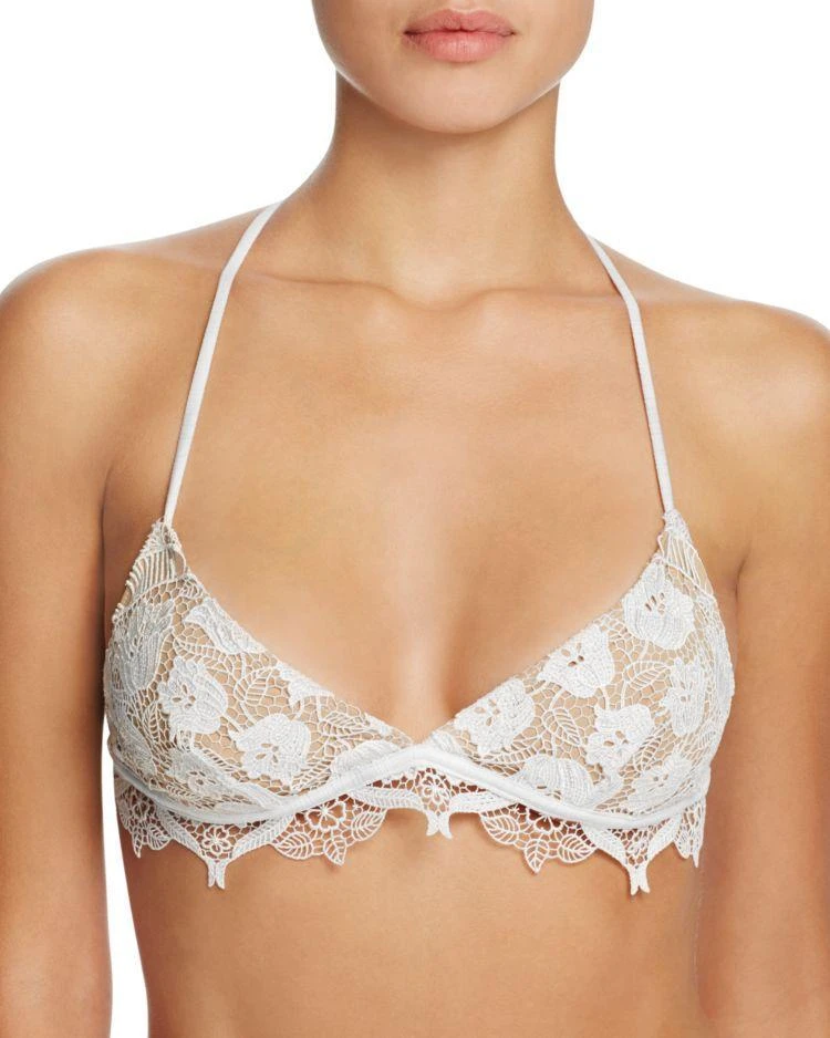 商品For Love & Lemons|Corsica Lace Halter Bikini Top,价格¥684,第1张图片