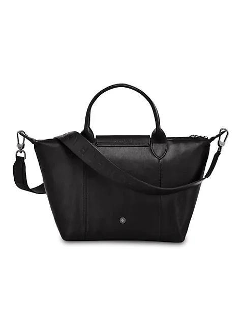 商品Longchamp|Le Pliage Cuir Medium Handbag with Strap,价格¥3623,第3张图片详细描述