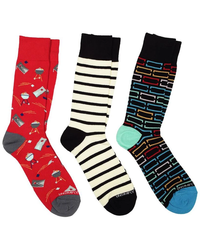 商品Unsimply Stitched|Unsimply Stitched Set of 3 Crew Sock,价格¥160,第1张图片