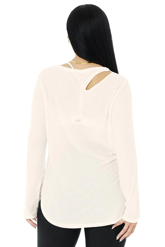 Ribbed Peak Long Sleeve - Ivory 商品