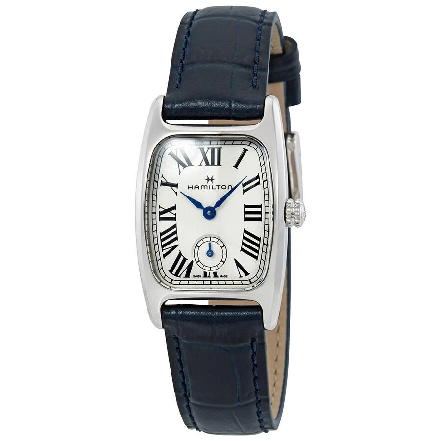 商品Hamilton|Boulton Silver-White Dial Blue Leather Ladies Watch H13321611,价格¥3834,第1张图片