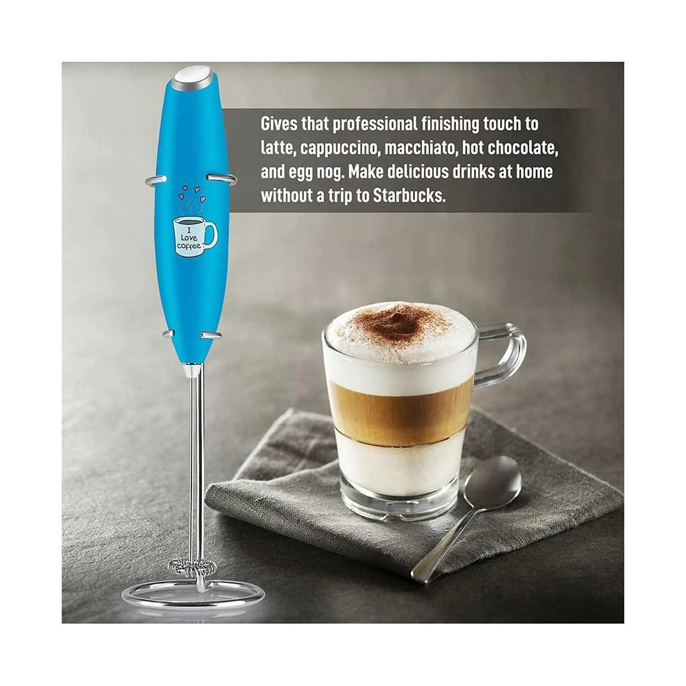 商品Zulay Kitchen|Handheld Milk Frother Stainless Steel Single Whisk with Stand,价格¥102,第3张图片详细描述