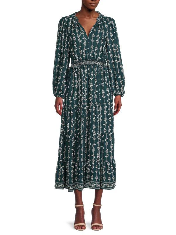 商品Max Studio|​Floral Shirred Maxi Dress,价格¥280,第1张图片