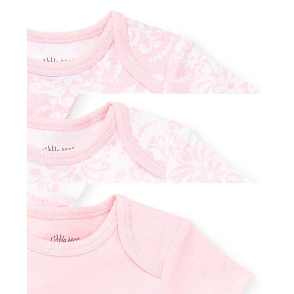 商品Little Me|Baby Girls Damask Short Sleeved Bodysuits, Pack of 3,价格¥96,第2张图片详细描述