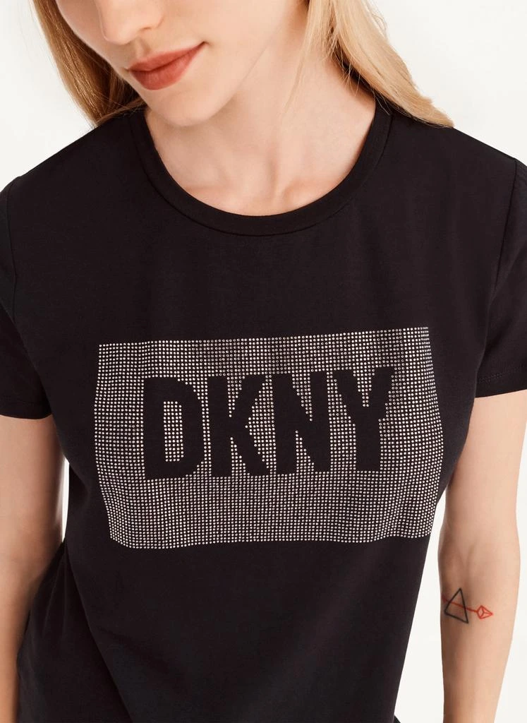 商品DKNY|Rhinestone Box Logo Tee,价格¥228,第3张图片详细描述