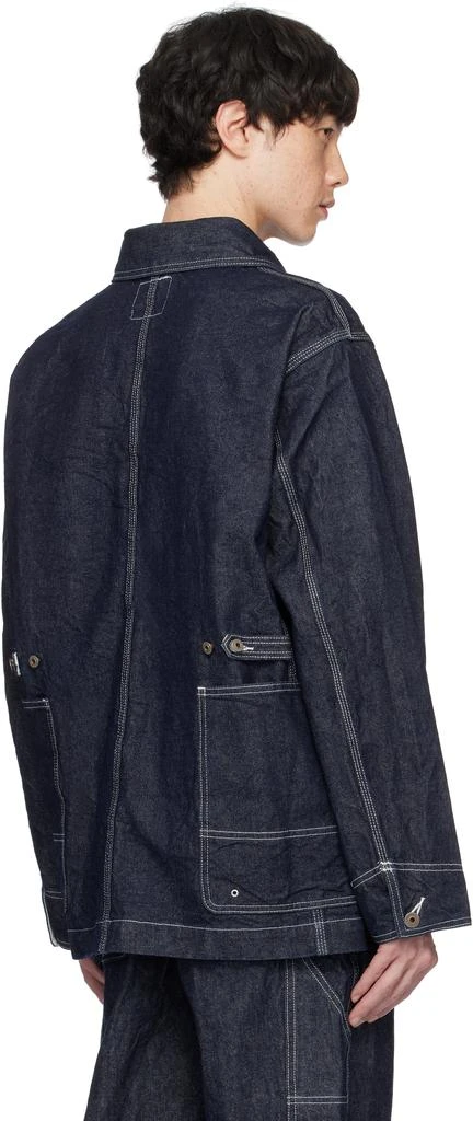 商品Snow Peak|Navy Recycled Cotton Denim Chore Jacket,价格¥2468,第3张图片详细描述