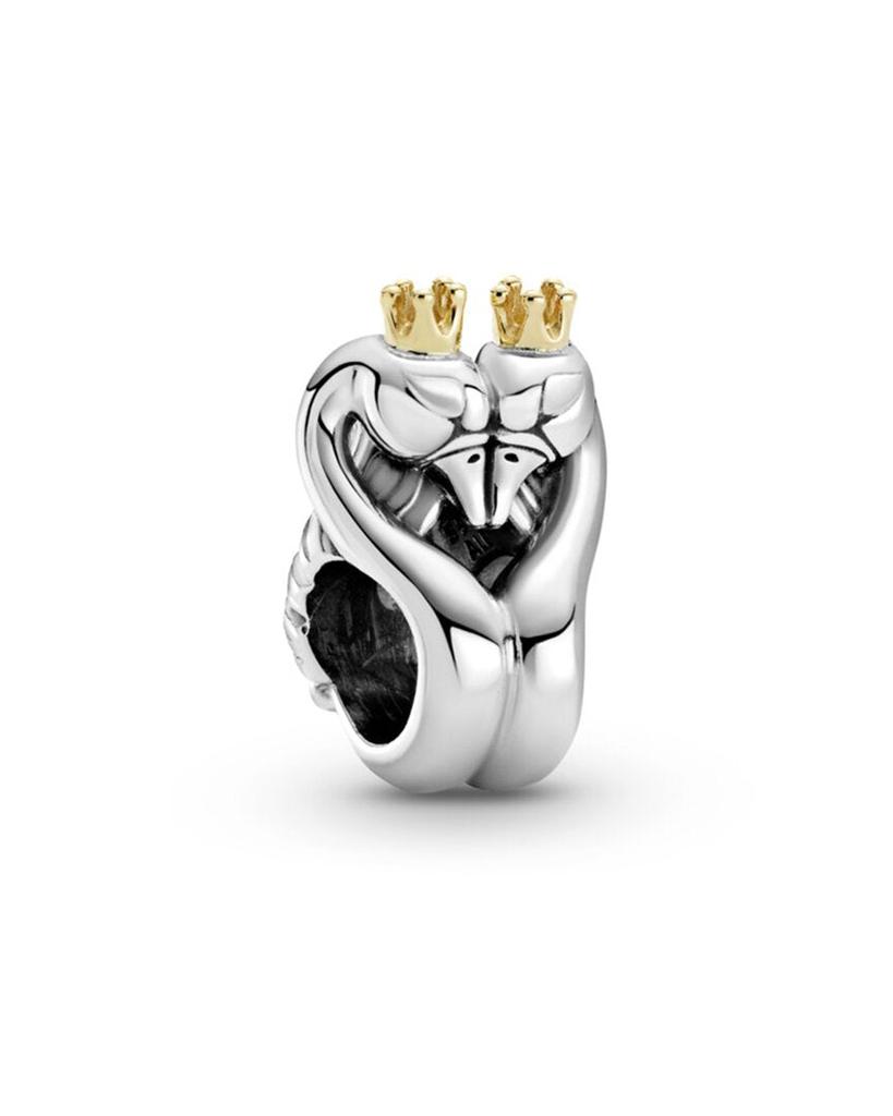 Pandora 14K & Silver Swans & Heart Charm商品第1张图片规格展示