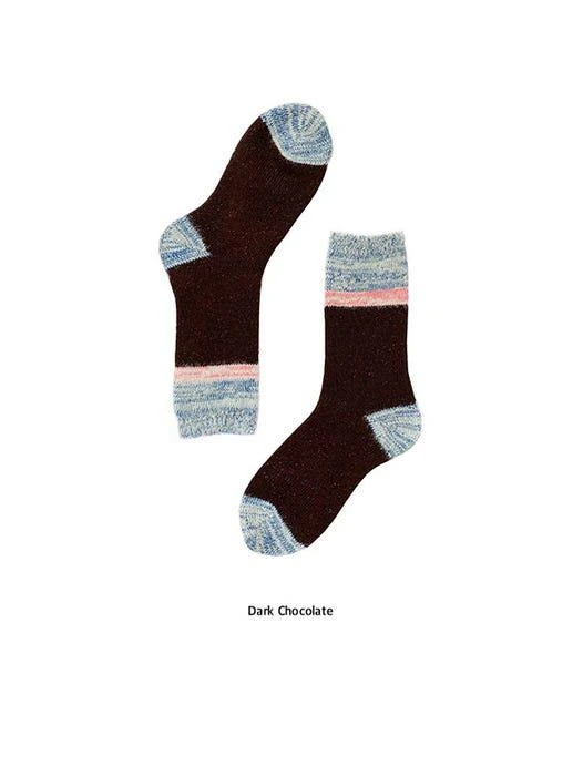 商品NEUL|Snowflake Color Block Socks_Dark Chocolate,价格¥310,第3张图片详细描述