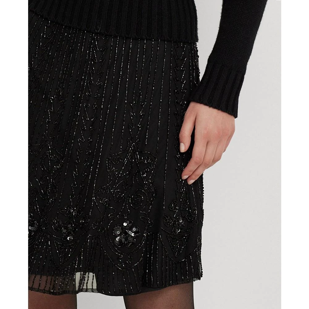 商品Ralph Lauren|Petite Beaded A-Line Miniskirt,价格¥370,第3张图片详细描述