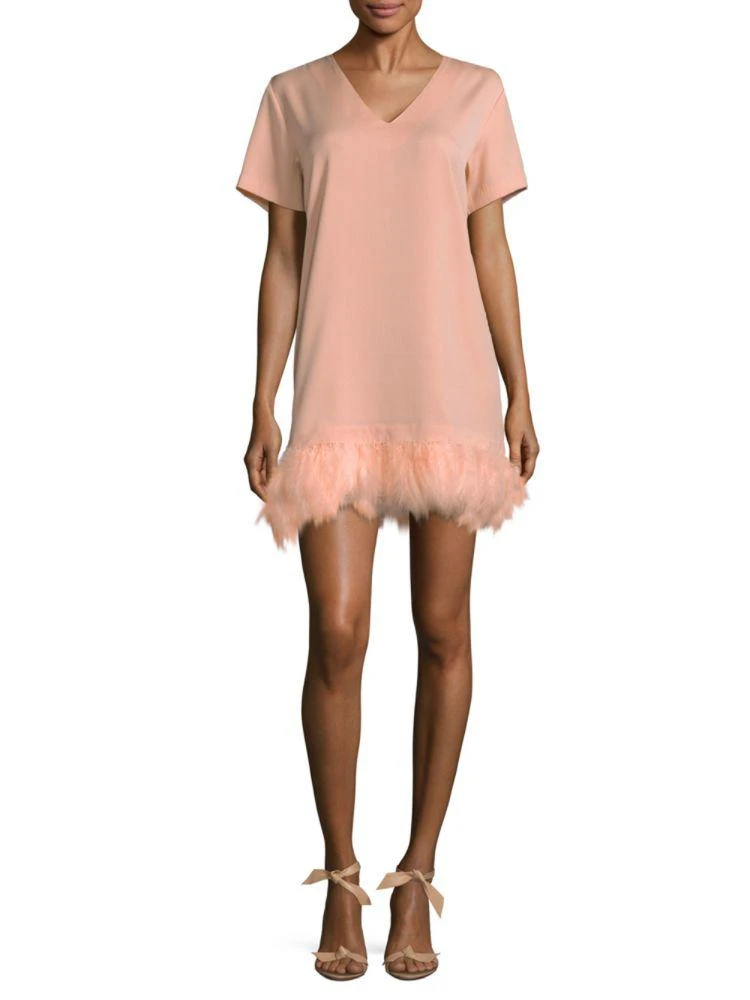 商品Lea & Viola|Feather-Trimmed Dress,价格¥317,第1张图片