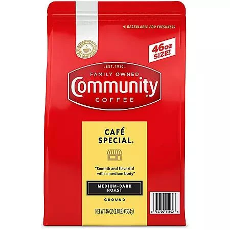 商品Community Coffee|Community Coffee Ground, Cafe Special, 46 oz.,价格¥128,第1张图片