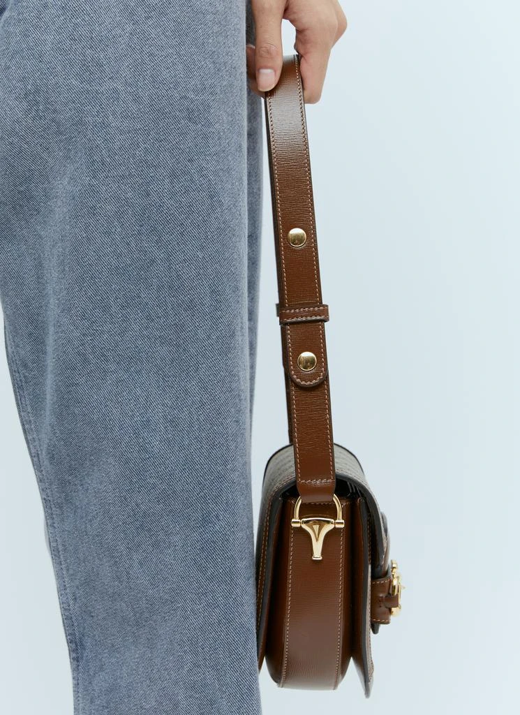 商品Gucci|Horsebit 1955 Mini Rounded Shoulder Bag,价格¥18973,第4张图片详细描述