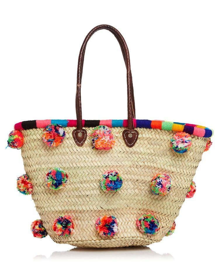 商品Soeur Du Maroc|Marrakech Multicolor Pom-Pom Large Tote,价格¥523,第1张图片