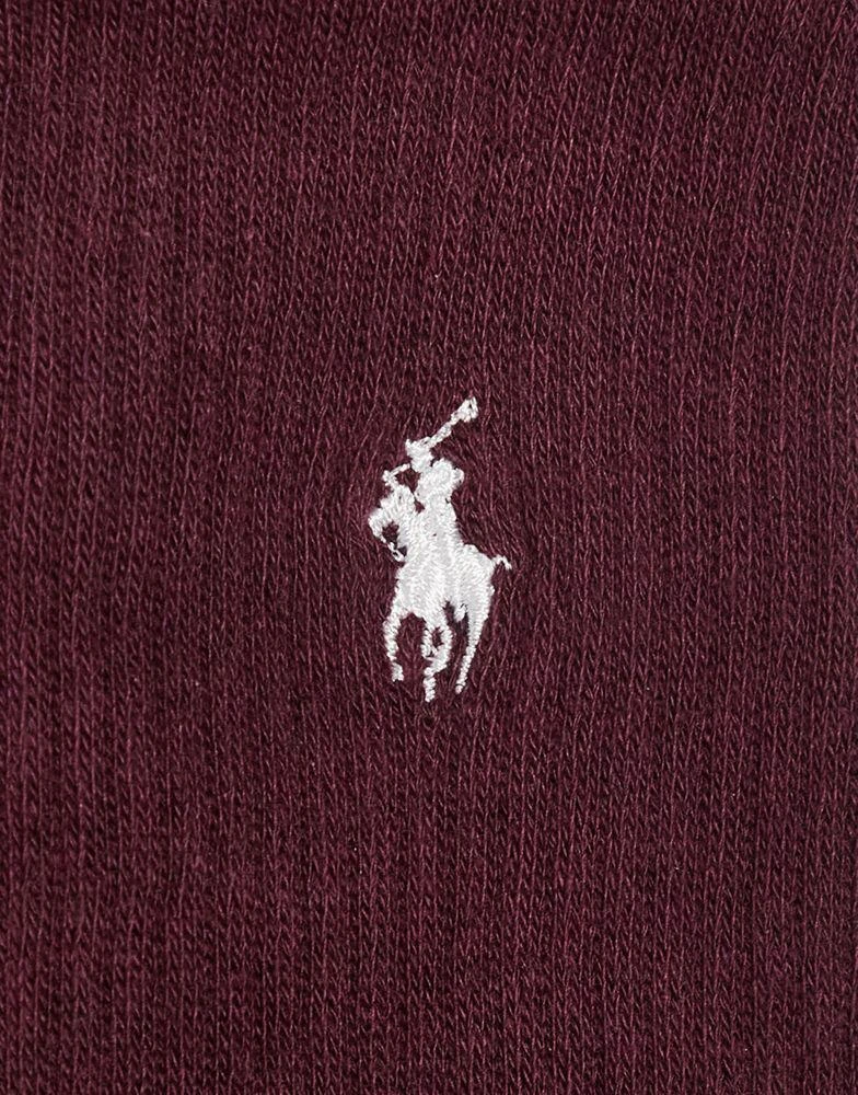 商品Ralph Lauren|Polo Ralph Lauren 3 pack mercerized cotton socks in burgundy red with logo,价格¥389,第3张图片详细描述