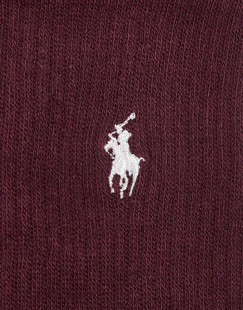 商品Ralph Lauren|Polo Ralph Lauren 3 pack mercerized cotton socks in burgundy red with logo,价格¥219,第5张图片详细描述