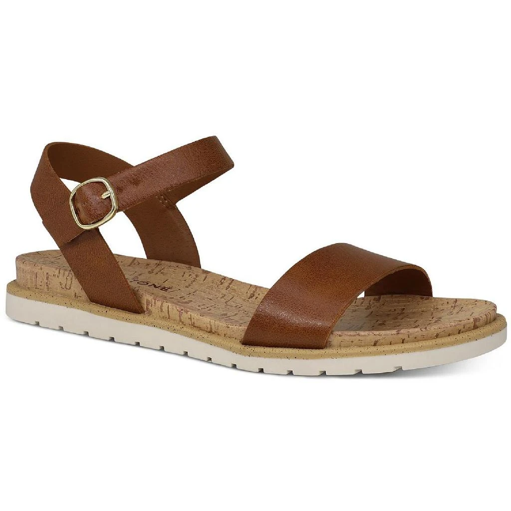 Sun + Stone Womens Mattie Cork Faux Leather Slingback Sandals 商品