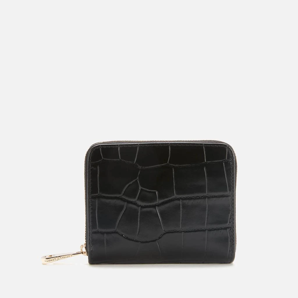 商品Aspinal of London|Aspinal of London Women's Mini Deep Shine Croc Continental Purse - Black,价格¥711,第2张图片详细描述