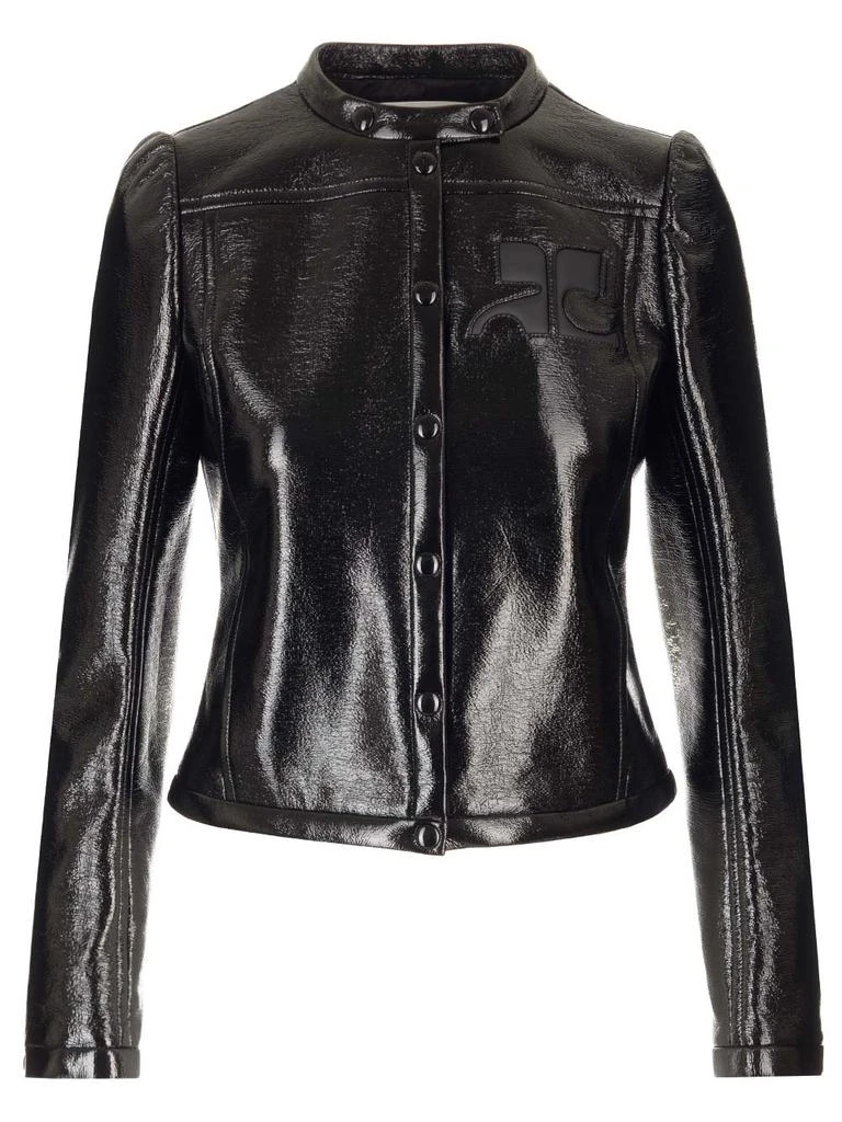 商品Courrèges|Vinyl Effect Biker Jacket,价格¥7714,第1张图片