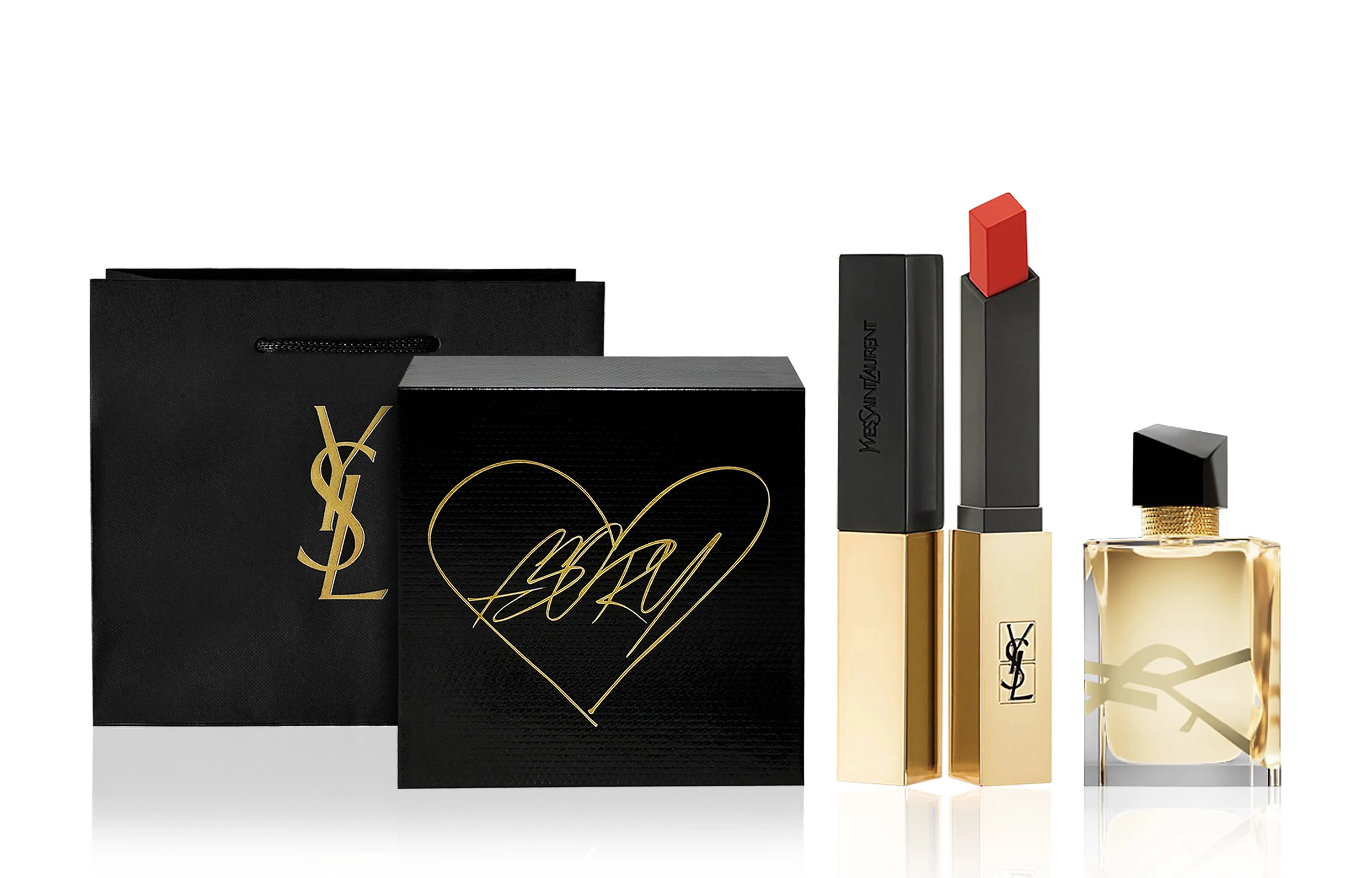 商品[国内直发] Yves Saint Laurent|YSL圣罗兰 黑金彩妆礼盒 易上色丝绒自然持久气色 口红+香水,价格¥535,第5张图片详细描述