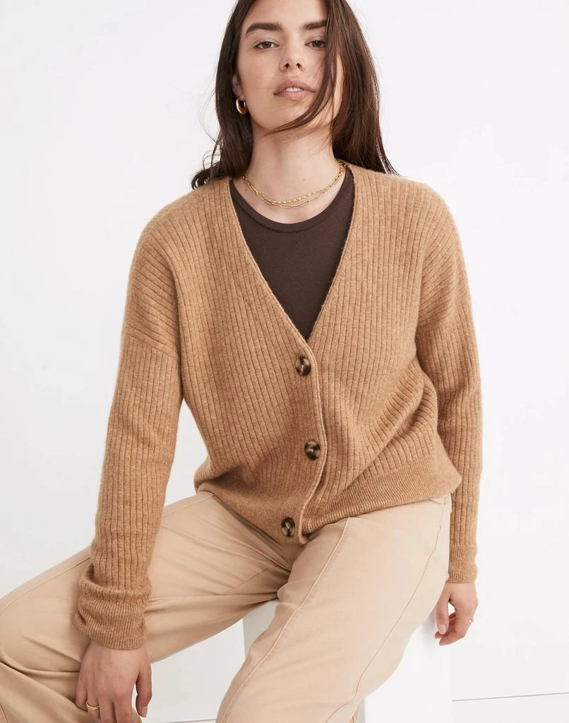 商品Madewell|Cameron Ribbed Cardigan Sweater in Coziest Yarn,价格¥199,第4张图片详细描述