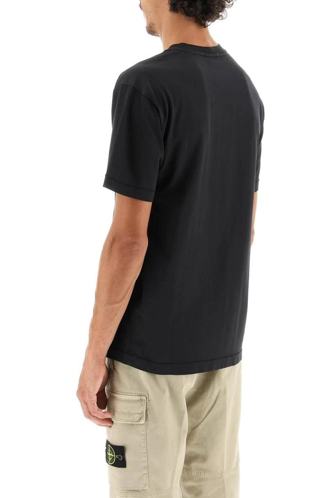 商品Stone Island|T-SHIRT WITH LOGO PATCH,价格¥975,第4张图片详细描述