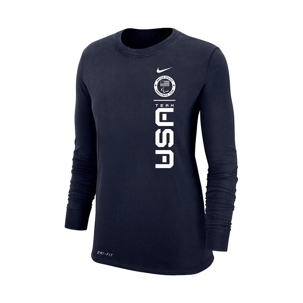 商品NIKE|Women's Navy U.S. Paralympics Logo Performance Long Sleeve T-shirt,价格¥284,第3张图片详细描述
