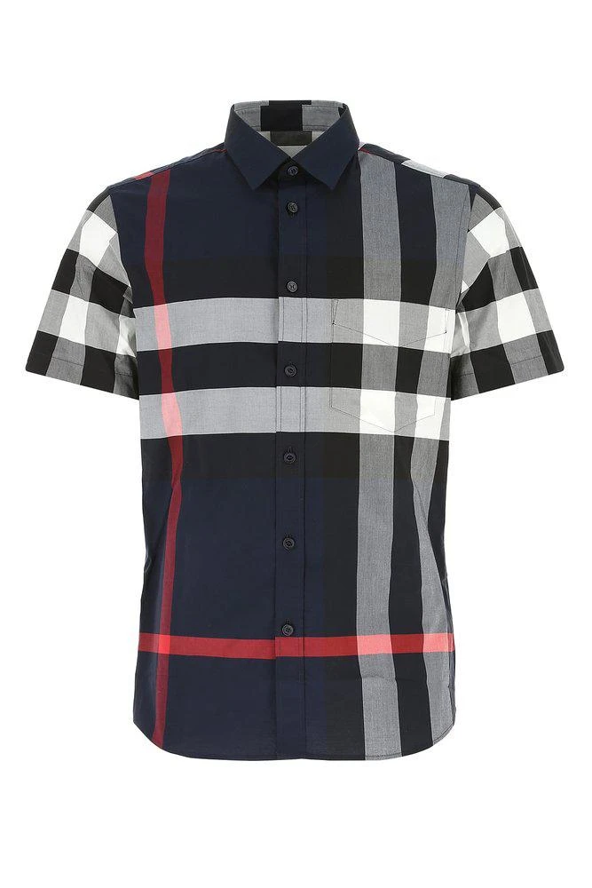 商品Burberry|Burberry Checked Short-Sleeve Shirt,价格¥1395,第1张图片