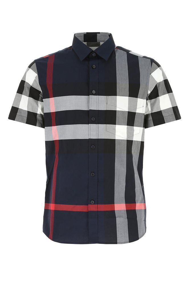 商品Burberry|Burberry Checked Short-Sleeve Shirt,价格¥2326,第1张图片