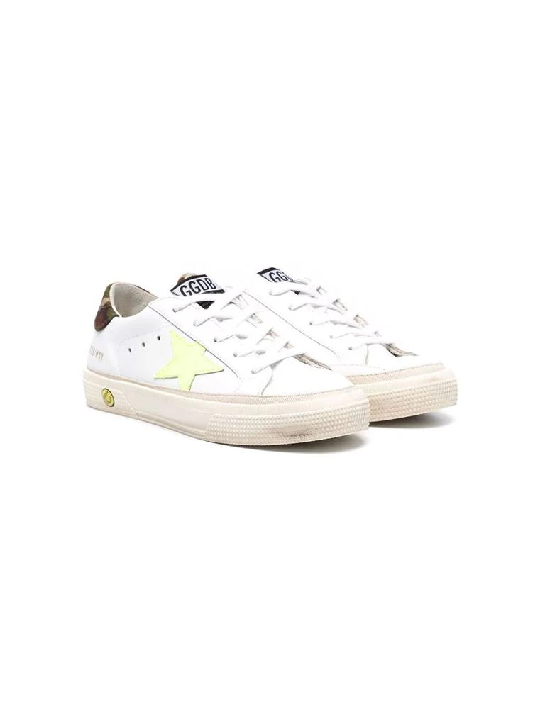 商品Golden Goose|White Leather May Sneakers,价格¥1866,第1张图片