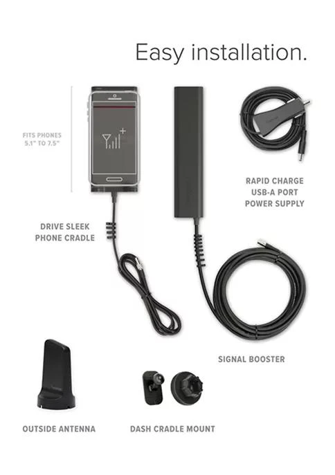 商品weBoost|Drive Sleek 4G In-Vehicle Signal Booster Kit,价格¥1471,第3张图片详细描述
