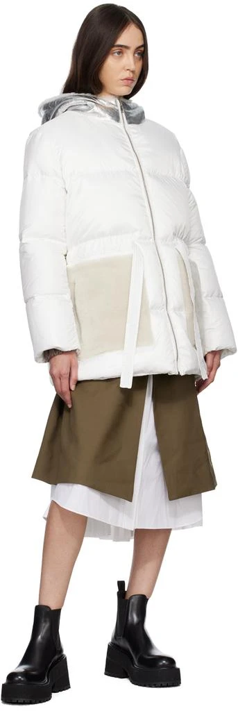 商品Yves Salomon|White Quilted Down Jacket,价格¥3950,第4张图片详细描述