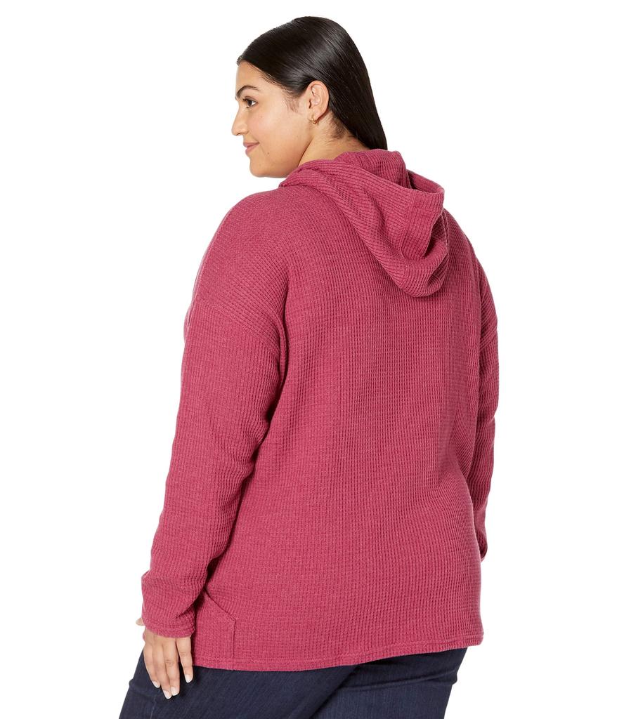 Plus Size Relaxed Fit Heavyweight Long Sleeve Hooded Thermal Shirt商品第3张图片规格展示