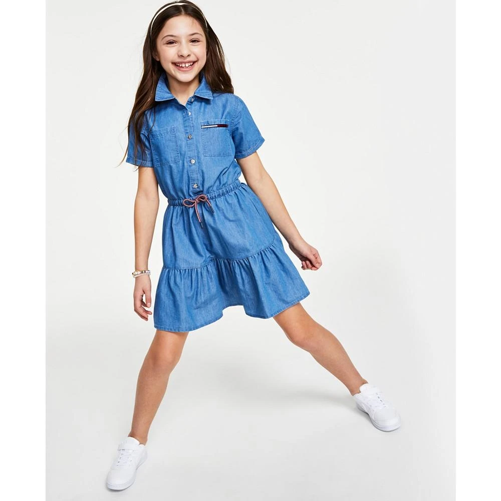 商品Tommy Hilfiger|Big Girls Denim Shirt Dress,价格¥149,第1张图片