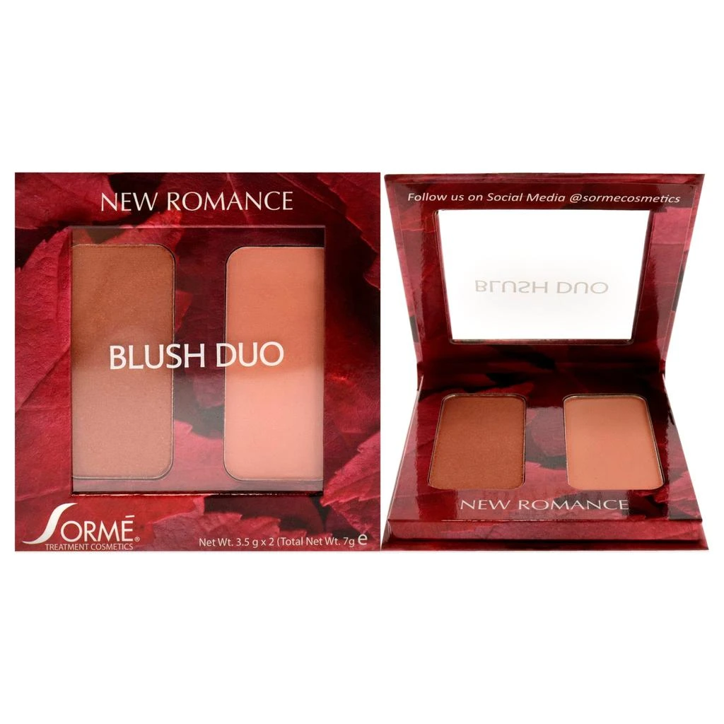 商品Sorme Cosmetics|Blush Duo Compacts - New Romance by  for Women - 2 x 0.12 oz Blush,价格¥140,第1张图片