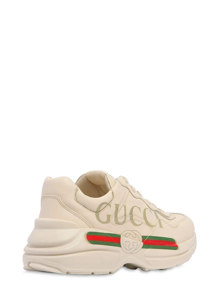 商品Gucci|Rhyton Gucci Print Leather Sneakers,价格¥7437,第3张图片详细描述