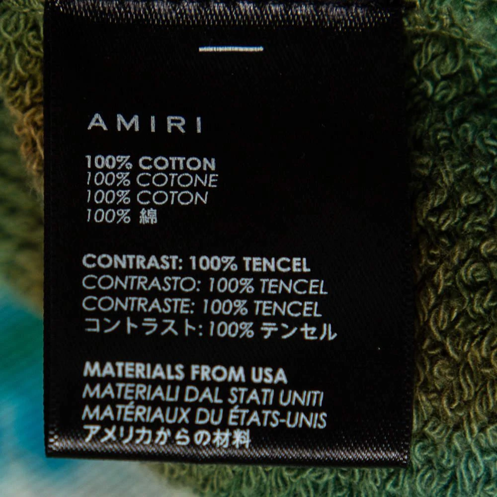 Amiri Multicolor Tie-Dye Printed Cotton Knit Commando Patch Detail Hoodie M 商品