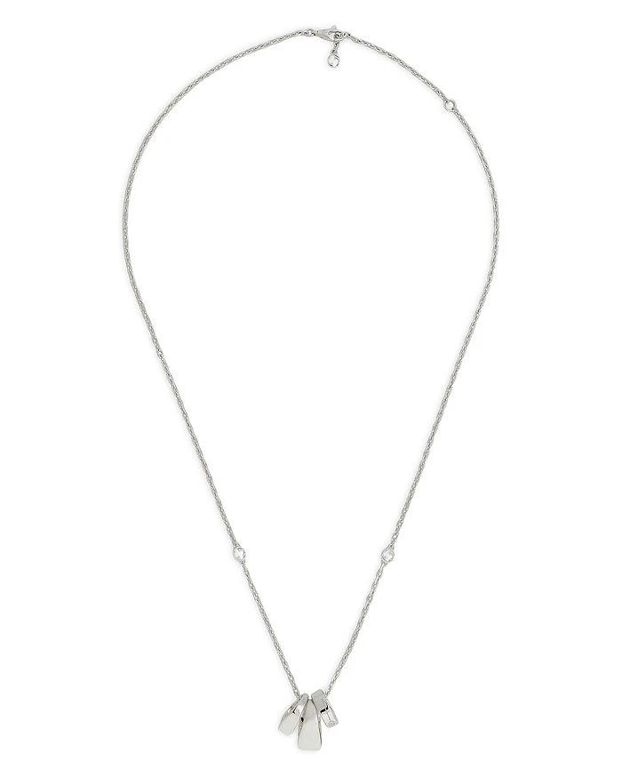 商品Gucci|Sterling Silver Diagonal Interlocking G Triple Charm Necklace, 20",价格¥4067,第1张图片详细描述