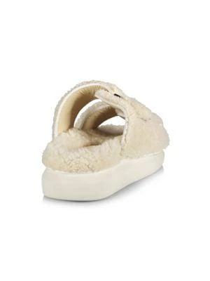 商品Alexander McQueen|Shearling Slide Sandals,价格¥1367,第3张图片详细描述