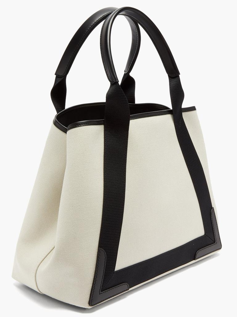 商品Balenciaga|Cabas M logo-print leather-trim canvas bag,价格¥7288,第6张图片详细描述