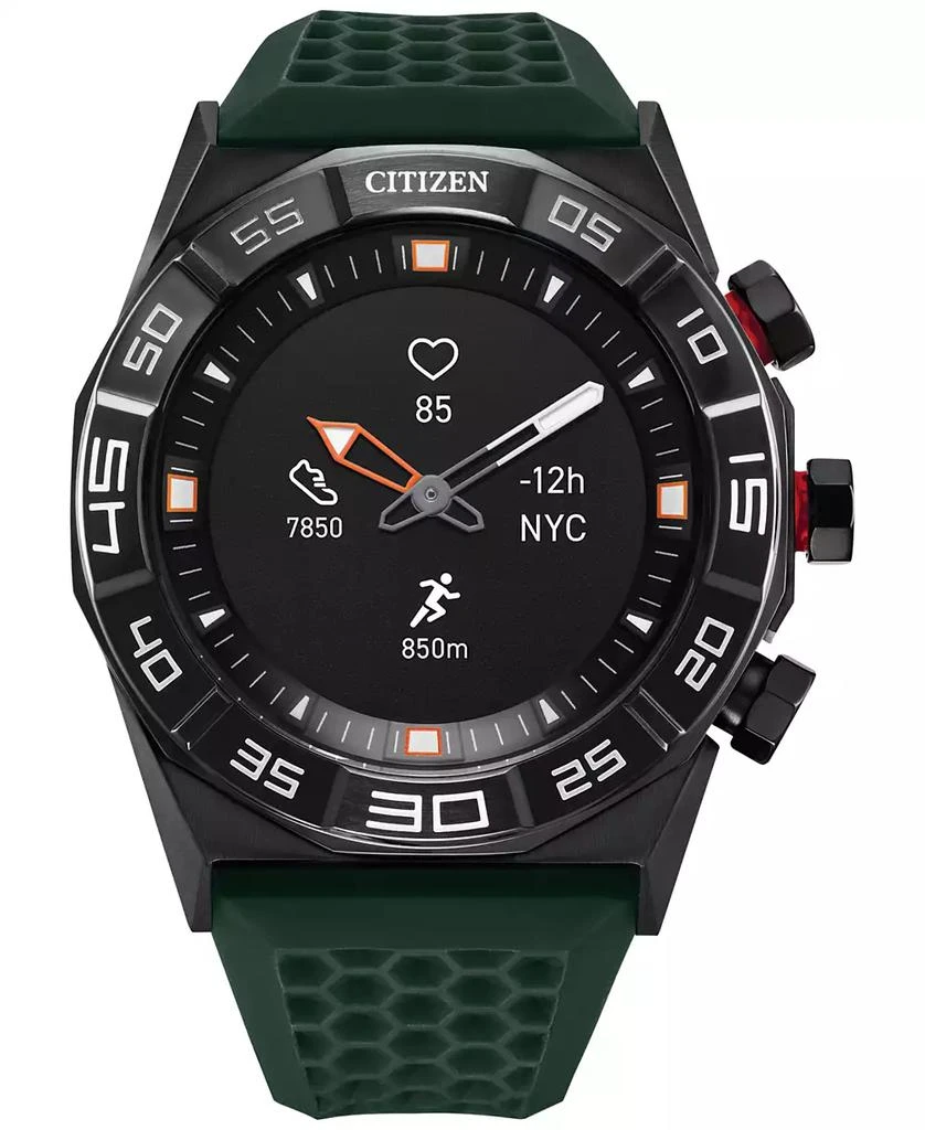 商品Citizen|Men's CZ Smart Hybrid HR Green Strap Smart Watch 44mm,价格¥1310,第1张图片