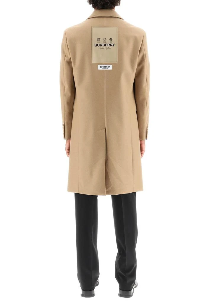 商品Burberry|Burberry wool and cashmere coat with patch,价格¥11806,第3张图片详细描述