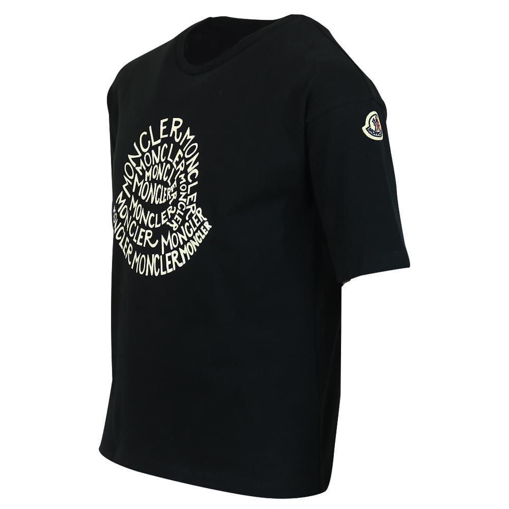 商品Moncler|Logo Print Black T Shirt,价格¥890-¥1069,第4张图片详细描述