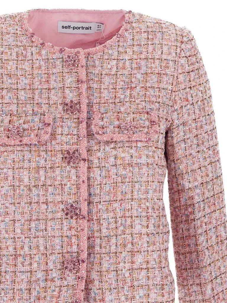 商品Self Portrait|Pink Boucle Crop Jacket,价格¥3927,第3张图片详细描述