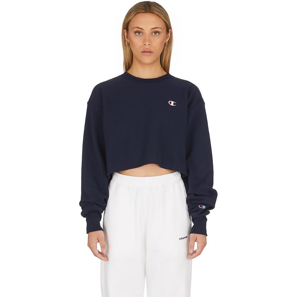 商品CHAMPION|Reverse Weave Cropped Cut Off Pullover - Navy,价格¥408,第1张图片