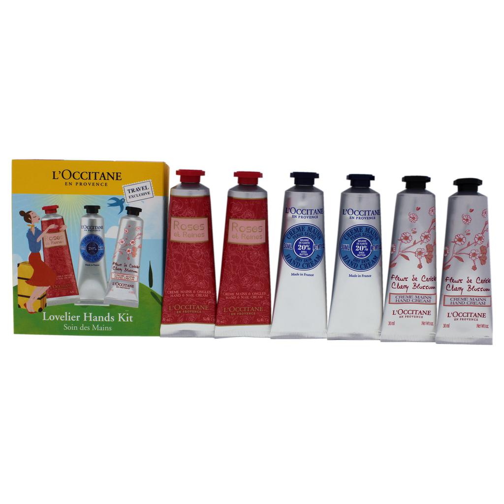 Lovelier Hands Kit by LOccitane for Unisex - 6 x 1 oz 2 Rose, 2 Shea Dry Skin, 2 Cherry Blossom商品第1张图片规格展示