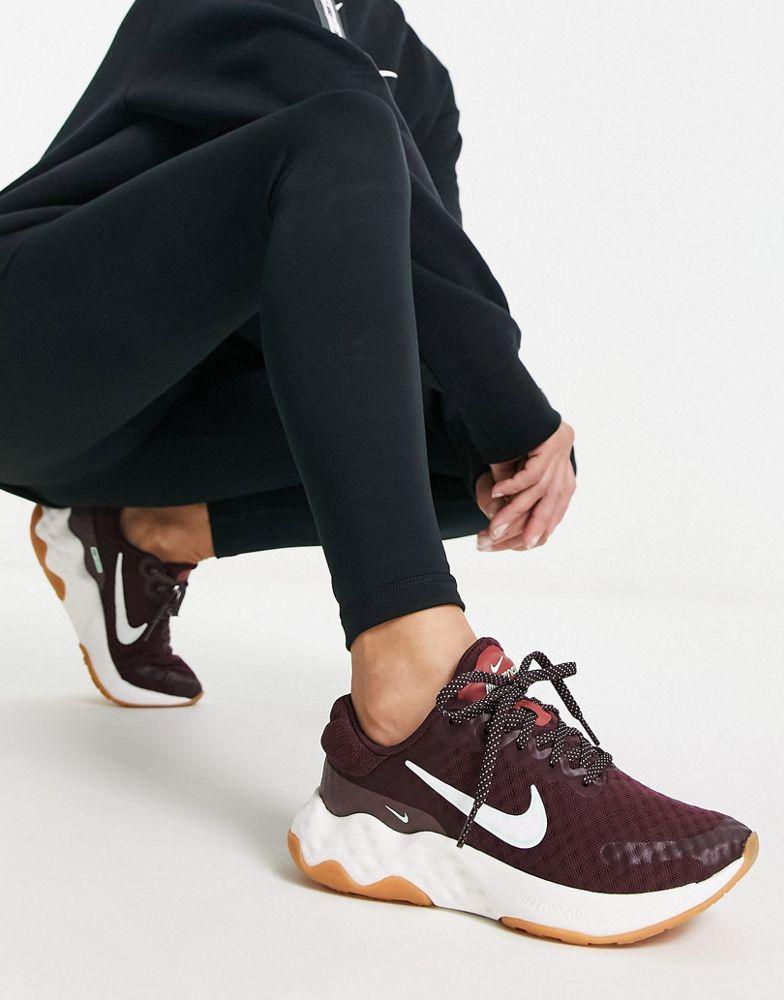 Nike Running Renew Ride 3 trainers in dark red商品第1张图片规格展示