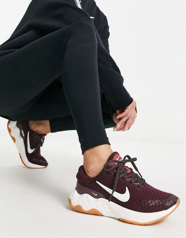 商品NIKE|Nike Running Renew Ride 3 trainers in dark red,价格¥385,第1张图片